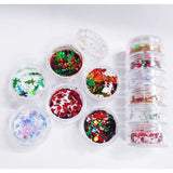 6pcs Christmas glitter decoration